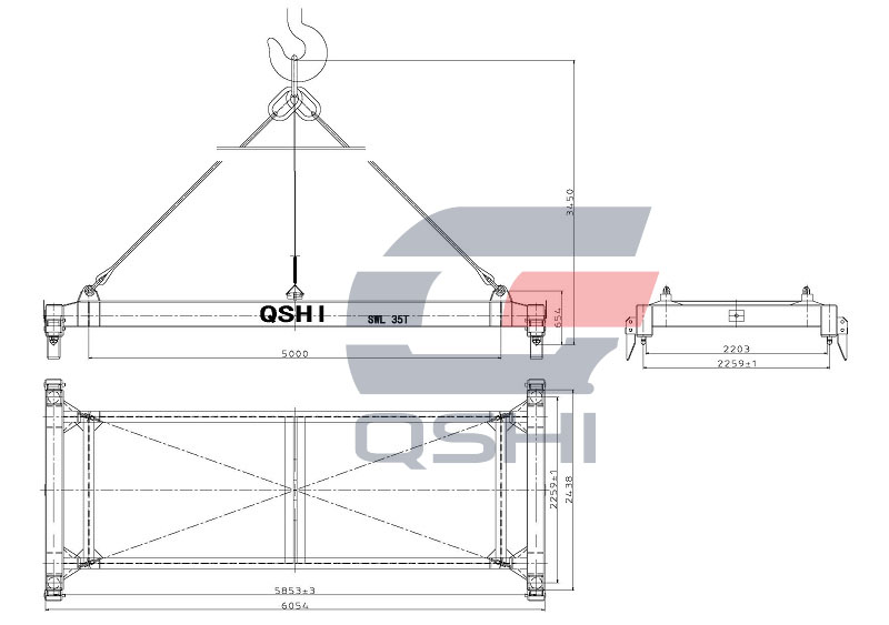 20尺半自动吊具DRAWING FOR 20FT