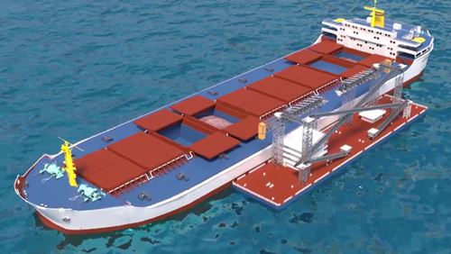 A New Bulk Barge Transportation and Transshipment Solution